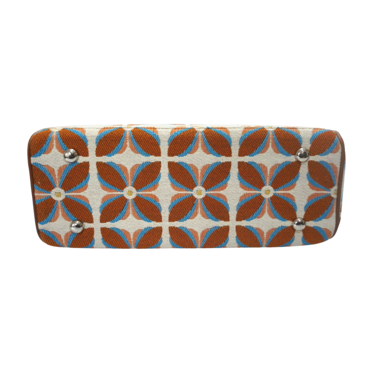 Vintage Petal Office Tote - Burnt Orange (with front pocket)
