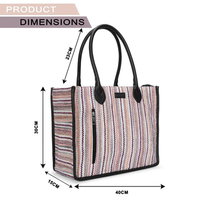 Sand Artisan Weave Handcrafted Office Tote for Women