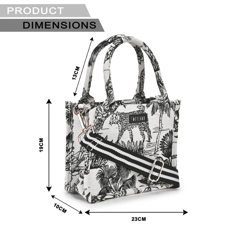 Vufia - Black & White Jacquard Box Bag - Small