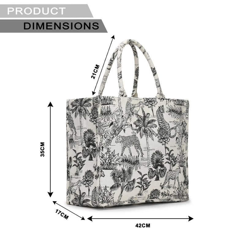 Vufia - Black & White Jacquard Box Bags - Set of 3