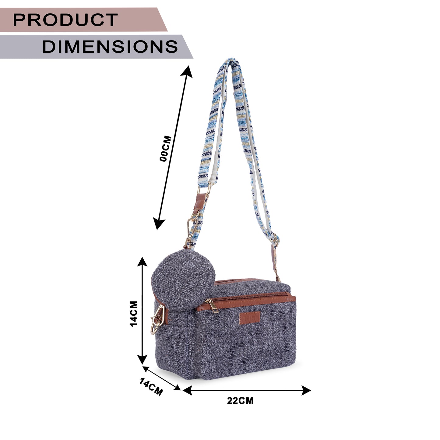 Charcoal Shadow - Box Sling Bag