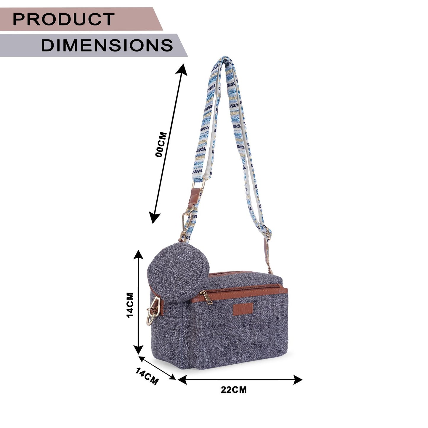 Charcoal Shadow - Box Sling Bag