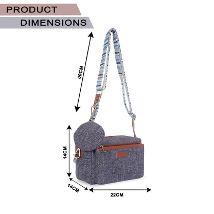 Charcoal Shadow - Box Sling Bag