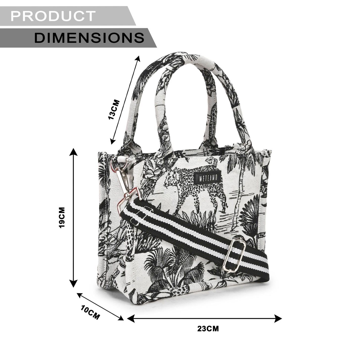 Vufia - Black & White Jacquard Box Bags - Set of 3