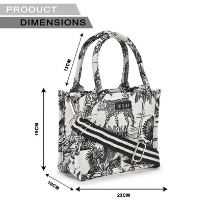 Vufia - Black & White Jacquard Box Bags - Set of 3