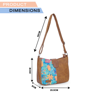 Golden Leaves Handcrafted Sling Bag for Women