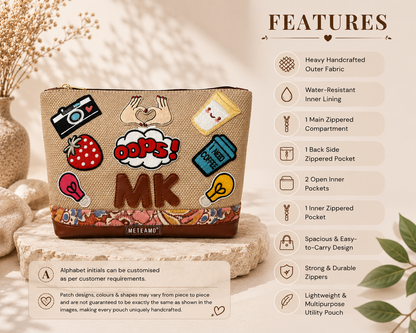 Happy Doodle- Multipurpose Utility Pouch (Customisable)