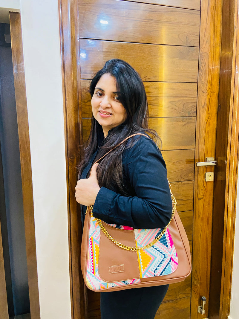 Crescent Baguette - Pink Trivia - Everyday Shoulder Bag