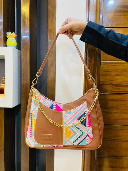 Crescent Baguette - Pink Trivia - Everyday Shoulder Bag