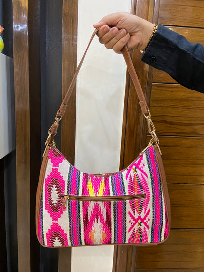 Crescent Baguette - Spectrum Fusion - Everyday Shoulder Bag
