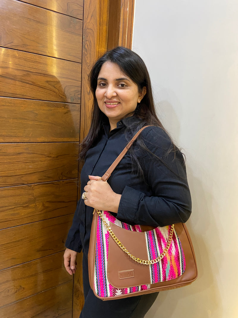 Crescent Baguette - Spectrum Fusion - Everyday Shoulder Bag