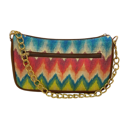 Imprint Baguette - Multicolor Chevron - Everyday Shoulder Bag