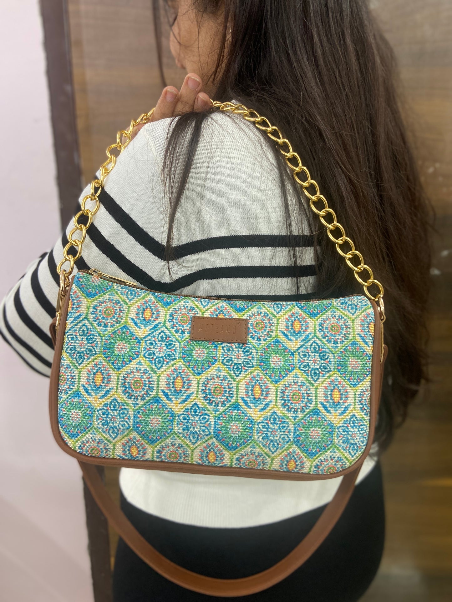 Imprint Baguette - Petals & Patterns - Everyday Shoulder Bag