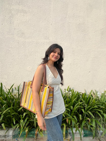 Jalwa Artisan Weave Handcrafted Office Tote for Women