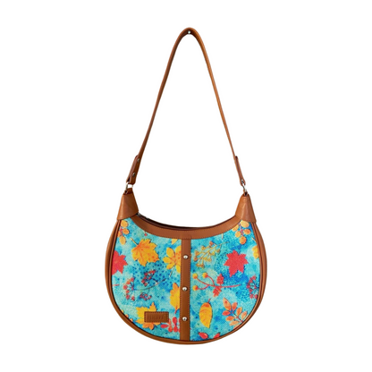 Imprint Baguette - Golden Leaves - Hobo Shoulder Bag