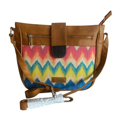 Crossbody Sling Bag - Multicolor Chevron