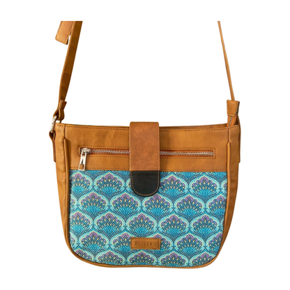 Crossbody Sling Bag - Blue Lotus