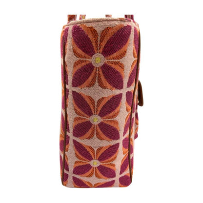 Vintage Petal Office Tote - Sunset Bloom (with front pocket)