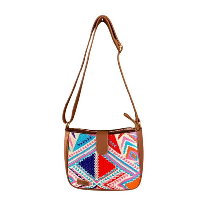 Artisan Weave Sling Bag - Rose
