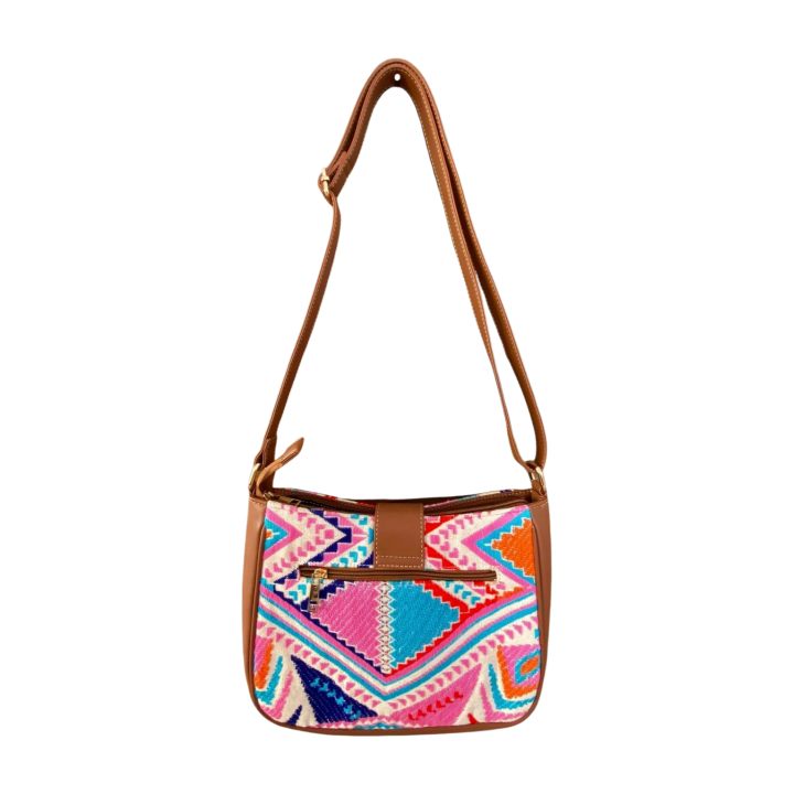 Artisan Weave Sling Bag - Rose
