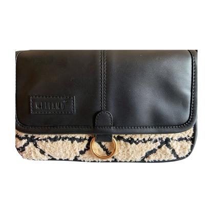 Magshift Sling Bag with Flap - Monochrome Tribal