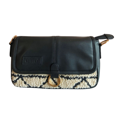 Magshift Sling Bag with Flap - Monochrome Tribal