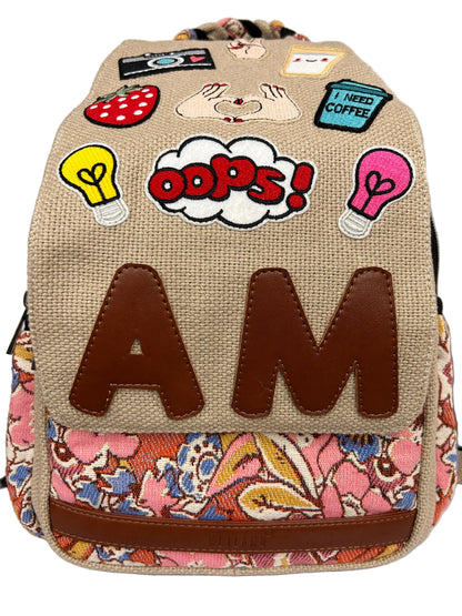 Happy Doodle- Travel BackPack (Customisable)