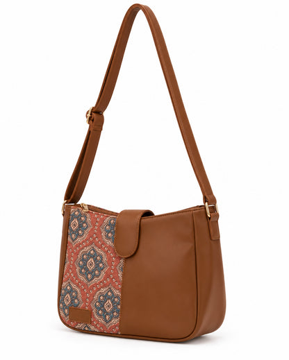 Madhubani Motif Women's Sling Bag (vegan leather) - view 3