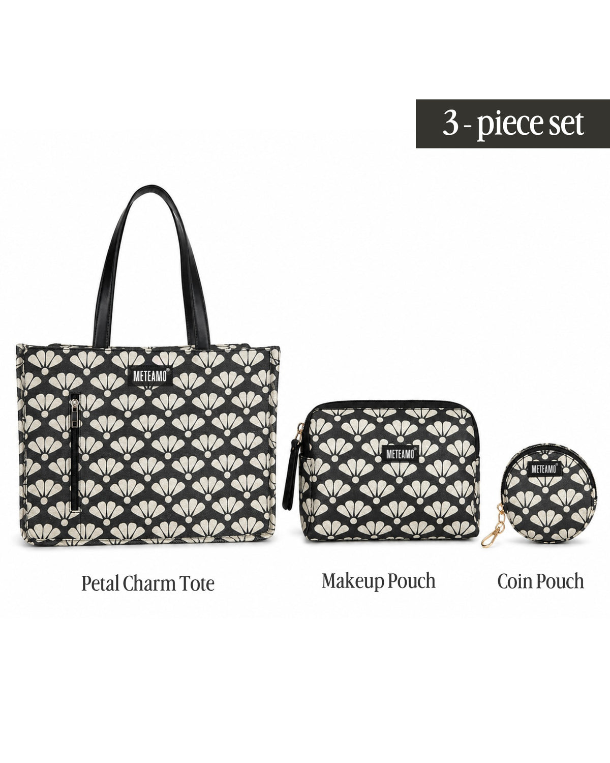 Petal Charm 3-Piece Office Tote Set (vegan leather) - view 2