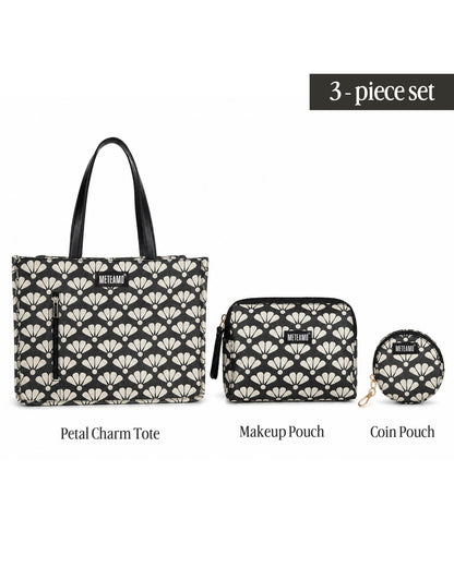 Petal Charm 3-Piece Office Tote Set (vegan leather) - view 2