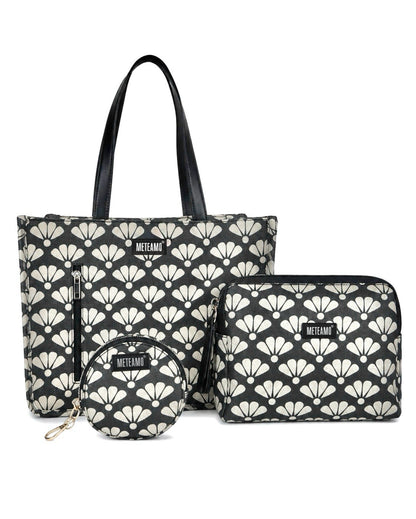 Petal Charm 3-Piece Office Tote Set (vegan leather) - view 3