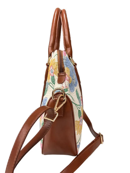 Bloom Floral Tapestry Satchel Bag