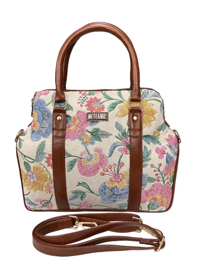Bloom Floral Tapestry Satchel Bag
