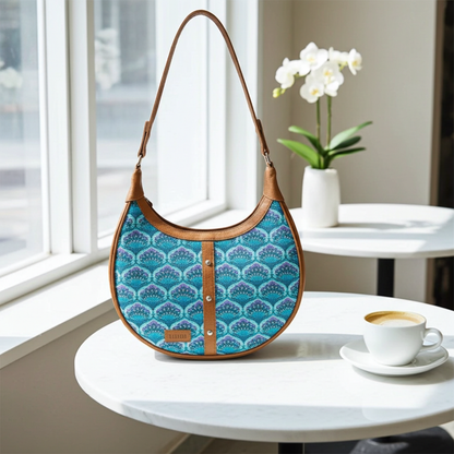 Imprint Baguette - Blue Lotus - Hobo Shoulder Bag