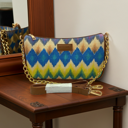 Imprint Baguette - Multicolor Chevron - Everyday Shoulder Bag