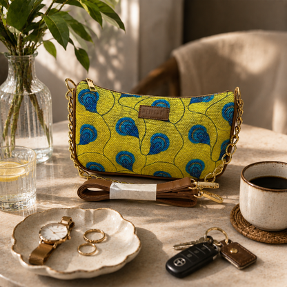 Imprint Baguette - Yellow Peacock - Everyday Shoulder Bag