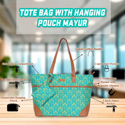 Mayur - Office Tote Bag with Mini Pouch