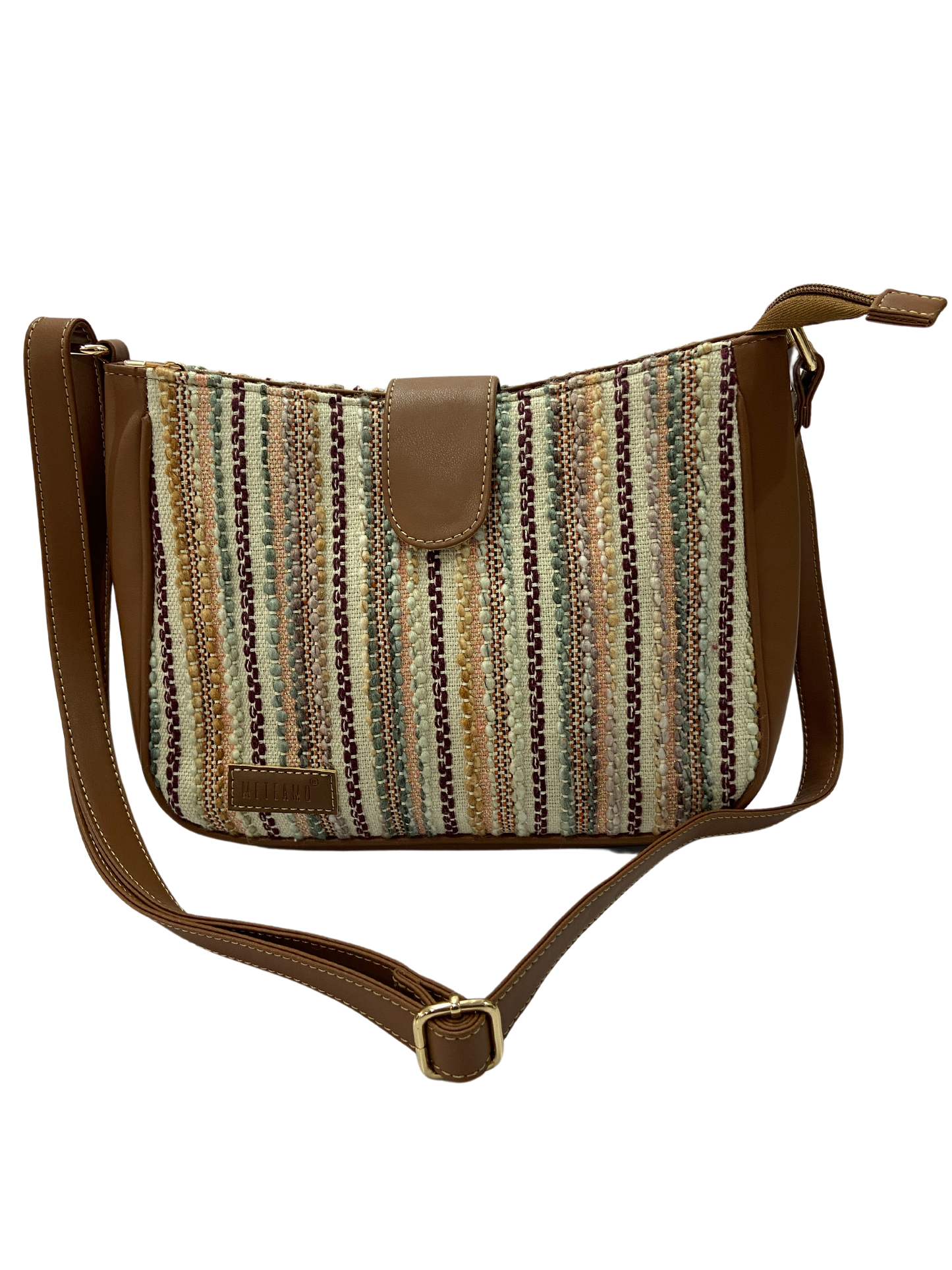 Artisan Weave Sling Bag - Sand