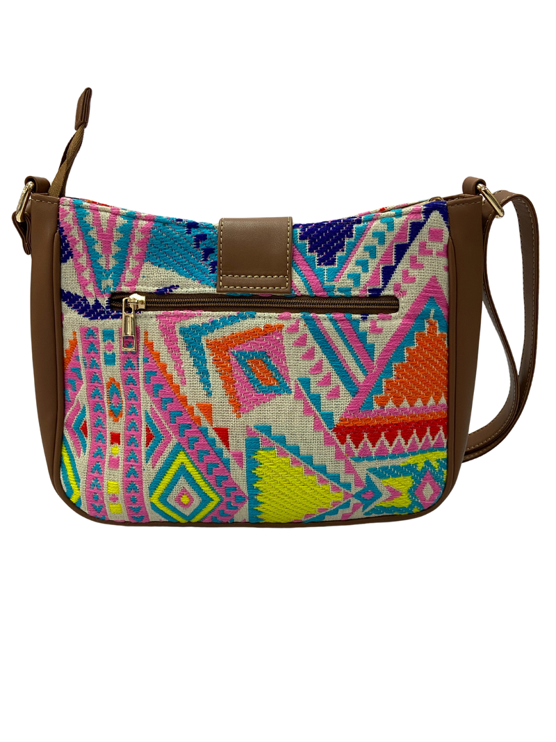 Artisan Weave Sling Bag - Rose