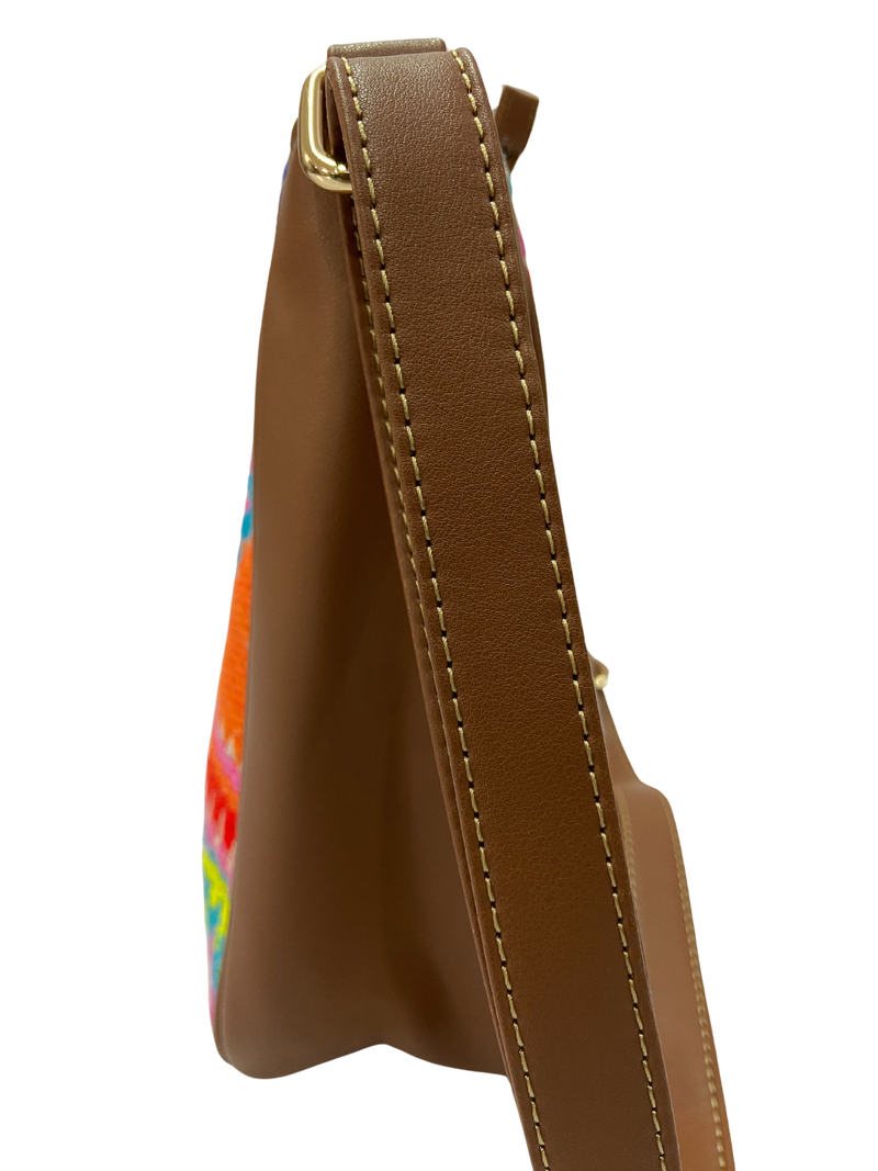 Artisan Weave Sling Bag - Rose