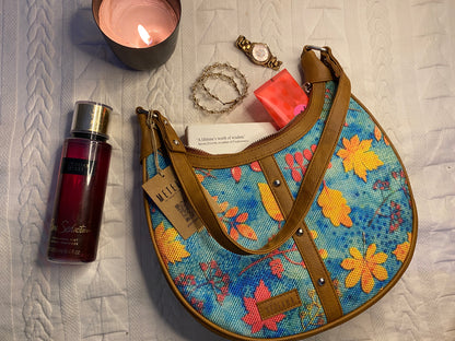Imprint Baguette - Golden Leaves - Hobo Shoulder Bag