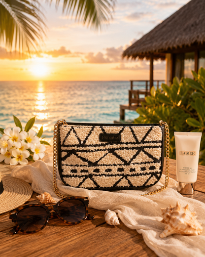 Artisan Baguette - Monochrome Tribal - Everyday Shoulder Bag