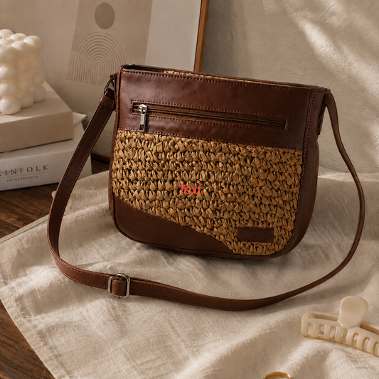 Crossbody Sling Bag - Raffia Ridge