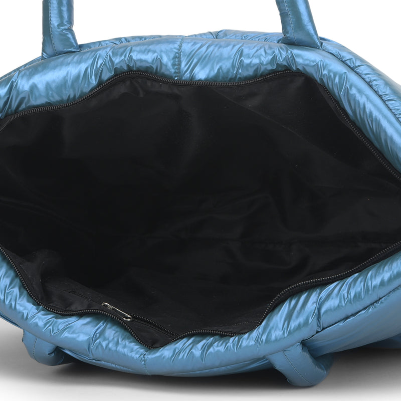 Fumadora Blue - Square Box Fancy Puffer Handbag