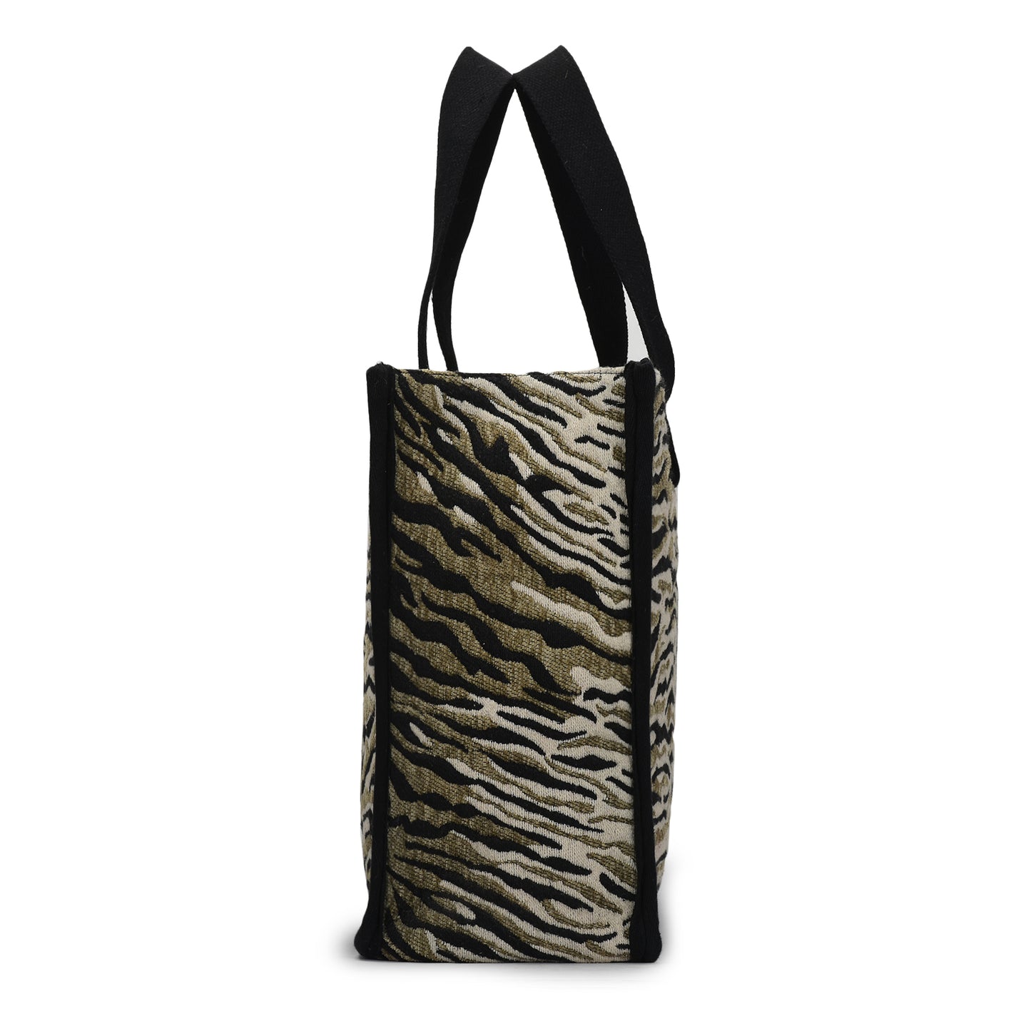 Anileo - Brown & Black Jacquard Jumbo Box Bag