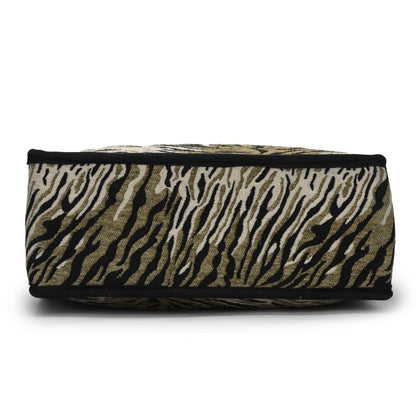 Anileo - Brown & Black Jacquard Jumbo Box Bag