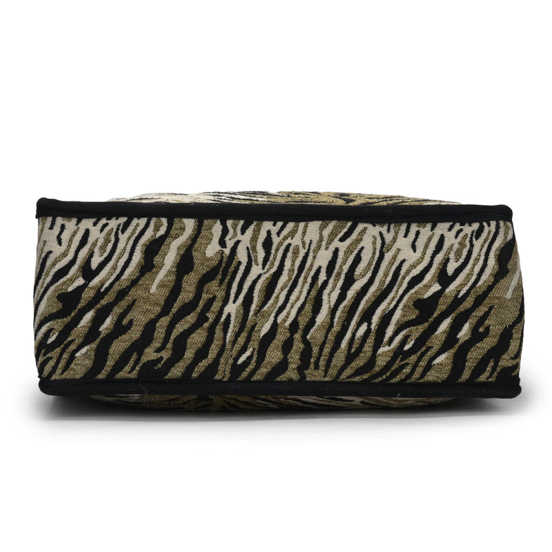 Anileo - Brown & Black Jacquard Jumbo Box Bag